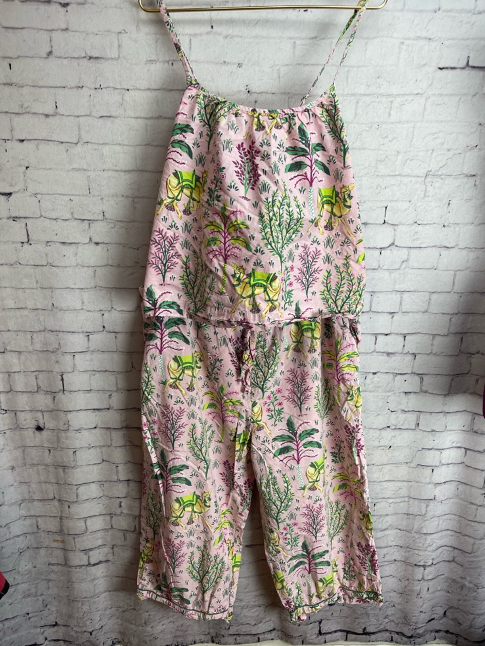 Printfresh size 1X light pink camel print pajamas